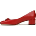 thumbnail image 3 of Franco Sarto Womens Natalia Square Toe Heel Pumps Crimson Red Leather 9W, 3 of 5