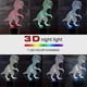 thumbnail image 3 of Lámpara de dinosaurio 3D, luz nocturna LED, Plug and Play, 7 colores cambiantes, lámpara de luz nocturna hy, 3 of 5