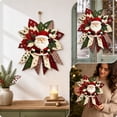 thumbnail image 4 of Clearance! Festive Quilted Christmas Door Hanging DIY Sewing Kit, Christmas Quilted Bow DIY Kit with Fabric, Batting, Thread, Templates & Instructions, Hanging Decor Kit for Door Wall Display, #13, 4 of 6