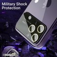 thumbnail image 3 of for iPhone 14 Pro Max Case Crystal Clear with Camera Lens Protector Luxury Plating Transparent Shockproof Anti-Scratch Soft TPU Phone Cases for Women Men-Purple, 3 of 12
