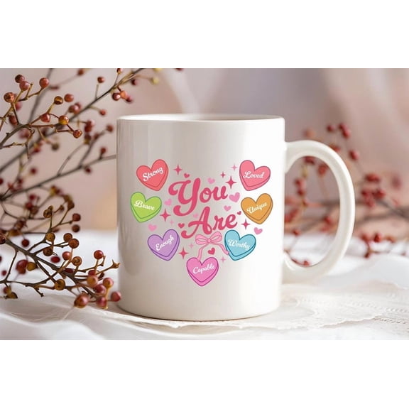 You Are Loved Coffee Mug - VaL1entine's Day Heart Mug