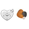 thumbnail image 1 of Reloj de pared de acrílico, reloj de pared de madera, reloj silencioso, reloj decorativo, movimiento silencioso, adorno creativo en forma de corazón,, 1 of 8