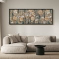 thumbnail image 2 of Large Framed Canvas Print Contemporary Floral Pattern with Neutral Earthy TonesWall Art Decorative Ready to Hang Painting for Living room Bedroom 60x20 inches Black Frame, 2 of 9