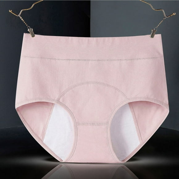 EGNMCR Women's Cotton Underwear, High Waist Breathable Briefs, Soft Underpants, Ladies Stretch Panties Women's High Waist Menstrual Panties Leakproof Menstrual Panties Women Cotton Underpants