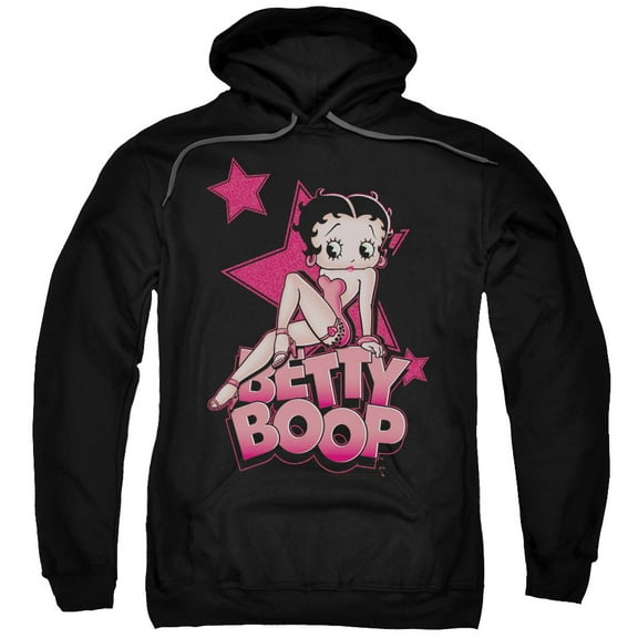 Betty Boop Men's Sexy Star Hooded Sweatshirt Black