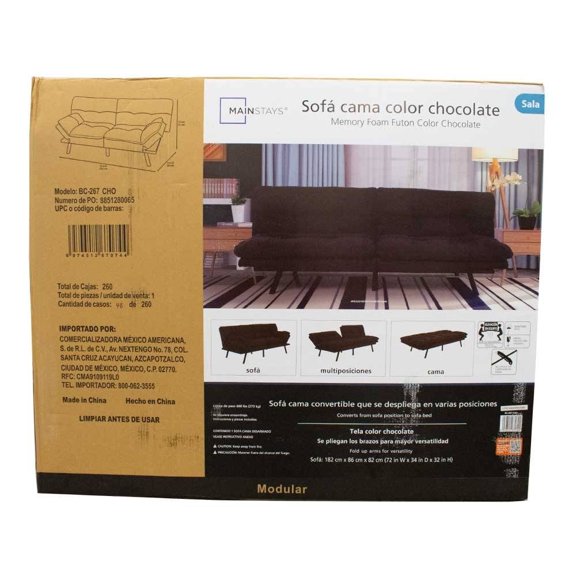 Sofá Cama Mainstays Convertible Chocolate