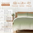 thumbnail image 6 of Sage Green Bedding Duvet Cover Set Queen Size 4 Pieces and Beige Ombre Color Gradient Bedding Set with Zipper Closure, 1 Comforter Cover 90x92 Inches 1 Flat Sheet & 2 Pillow Cases, 6 of 7
