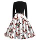 thumbnail image 1 of Puntoco Vestido vintage de manga larga con estampado navideño y cuello redondo para mujer Puntoco Puntoco-2863, 1 of 3