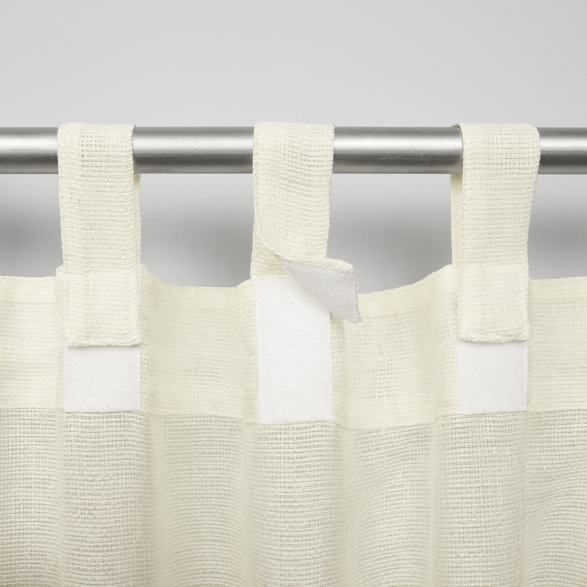 Exclusive Home Curtains Miami Semi-Sheer Indoor/Outdoor Tab Top Curtain Panel Pair, 54x96, Ivory