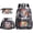 Lightning Black~1, variant on New cute cartoon digital adventure circus cool print large-capacity backpack, student campus sports backpack, shoulder bag, and pencil case three-piece set