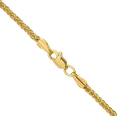 thumbnail image 3 of 14K Solid Yellow Gold 2mm 3 Wire Spiga Wheat Link Chain Necklace, 3 of 4