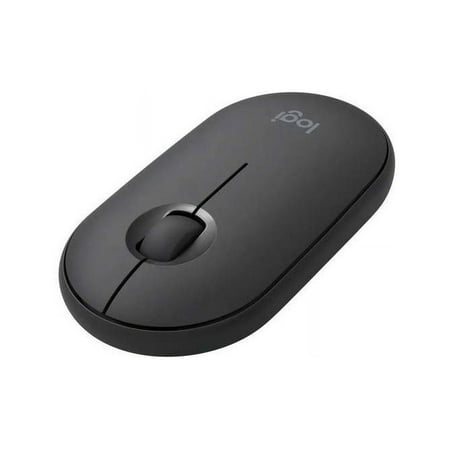 Logitech - Pebble i345 Bluetooth Optical Ambidextrous Mouse for iPad - Graphite