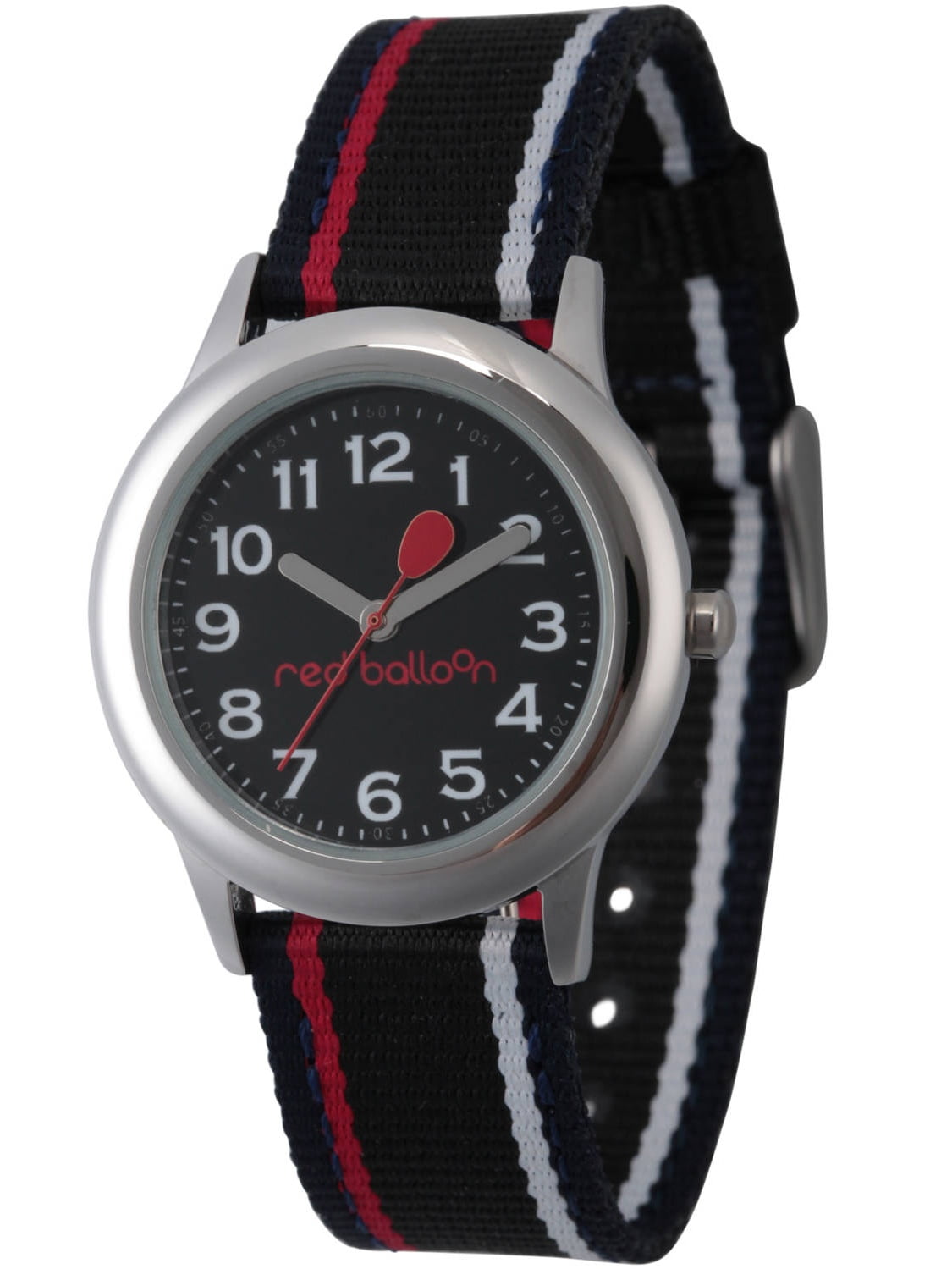 Boys' Stainless Steel Watch, Black Nylon Strap