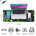 thumbnail image 5 of Stylish and Spacious Desk Pad: XXL Gaming Mouse Pad with Durable Stitched Edges, Non-Slip Rubber Base, Ideal for Work, Game, Office, Home - Unique Weeds Design, 31.5 x 11.8 inches, 5 of 7