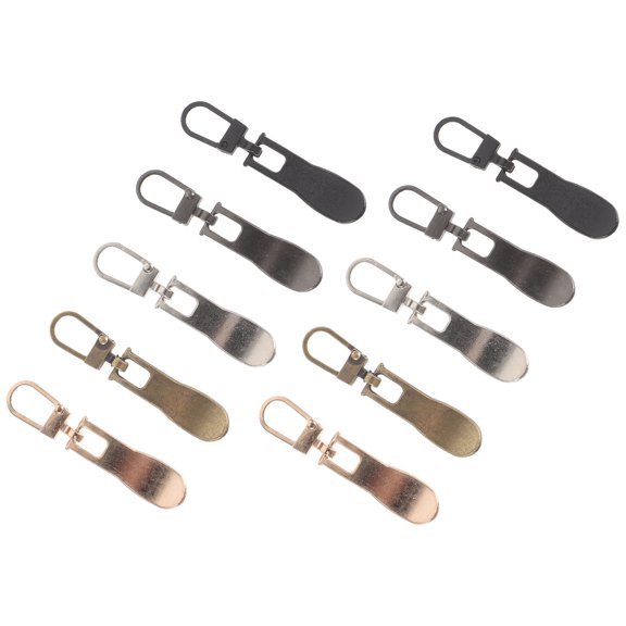10 Pcs Durable Zipper Heads Handbag Zipper Pulls Boot Zipper Pulls Coat Zipper Repair Kit 4.50X1.00X0.50CM
