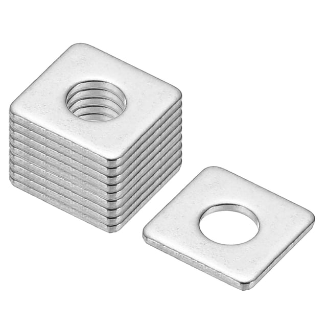 Rondelles Carrées M4x10x1mm, 24 Pcs Rondelles Carrées Vérin Rondelle Plaque de Roulement Acier Inoxydable 304 Entretoise Matériel Fixation Écrou Boulon Joint