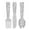 Silver Hammered Knife, Spoon and Fork Abstract Utensils Asymmetrical S/3 6"W, 23"H, variant on DecMode Gold Aluminum Metal Knife, Spoon and Fork Utensils Wall Decor (3 Count)