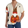thumbnail image 3 of Haiem Halloween Gnomes1 Men's Casual Shirts Short Sleeve Button Down Shirts Fashion Textured Summer Beach Shirt-4X-Large, 3 of 7