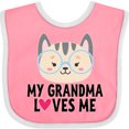 thumbnail image 3 of Inktastic Grandma Loves Me Girls Baby Bib, 3 of 4