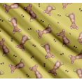 thumbnail image 3 of Soimoi Yellow Cotton Poplin Fabric Footprints & Mouse Kids Print Fabric by the Yard 42 Inch Wide, 3 of 7