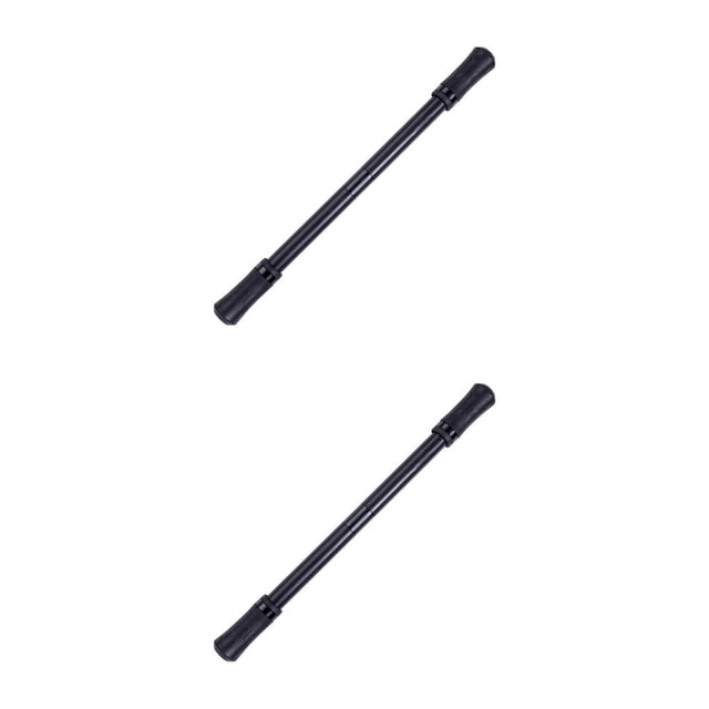 Transemion Beginner Rotating Pens Portable Stress Relief for Spinning Pencils Coordination Exercise Decompression Anti- Toy Type 1 Black 2Set