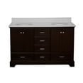 thumbnail image 2 of Harper 60" Double Bathroom Vanity with Chocolate Cabinet and Quartz Top, 2 of 6
