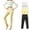 Yellow+White+Black, variant on Miqool 3 Pack Girls Leggings with Pockets Kids Dance Running Yoga Athletic Leggings High Waist Tights Pants for School Wearing, Size 3-10Y