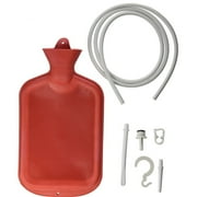 Rubber Water Bottle Cover Hot/Cold Therapy With Pocket For Pain Relief- 2 Units Red