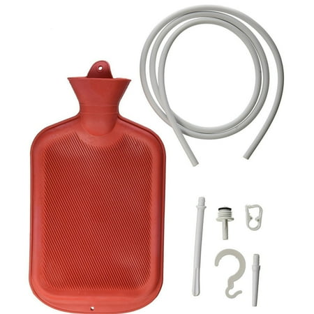 Rubber Water Bottle Cover Hot/Cold Therapy With Pocket For Pain Relief- 2 Units Red