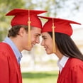 thumbnail image 6 of Hagloyecr 2026 Graduation Cap Topper with Tassel Unisex Matte Bachelor High School Cap Adjustable Size Red, 6 of 7