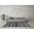 thumbnail image 3 of Ahgly Company Indoor Round Abstract Gray Modern Area Rugs, 4' Round, 3 of 4