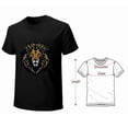 thumbnail image 4 of Brave Lion Anime T-shirt Cartoon T-shirt Black T-shirt Animal Short Sleeve Unisex Tees, 4 of 5