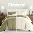 thumbnail image 6 of All Season Reversible Comforter Set Breathable Cool in Sage Green & Ivory Twin/Twin XL Size Bedding by Comfort Canopy, 6 of 19