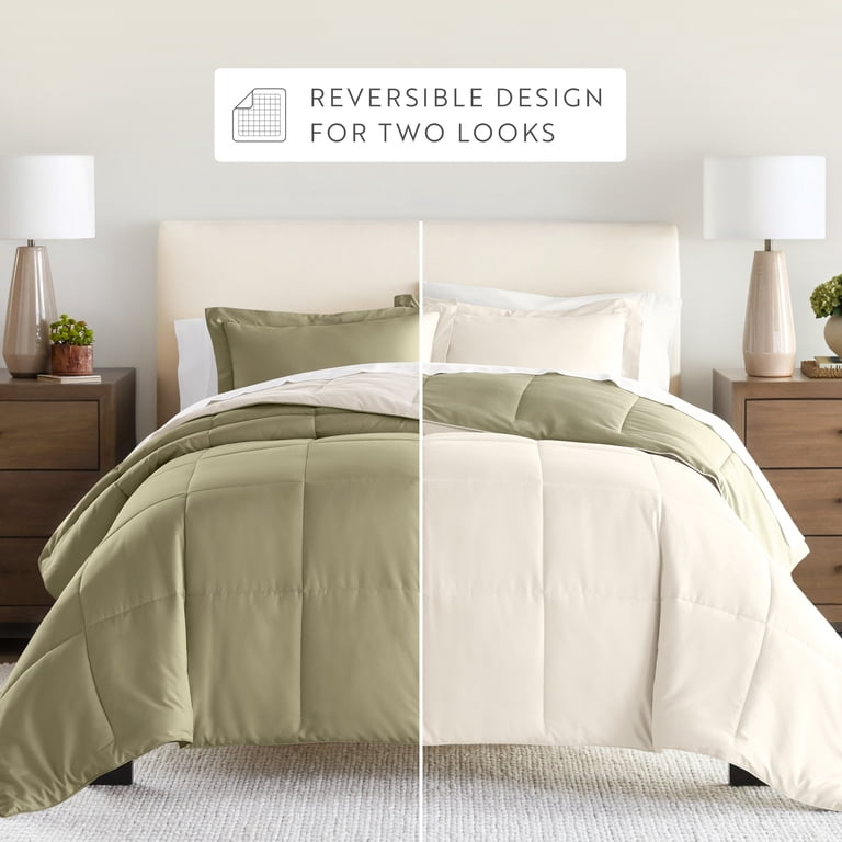 Comfort Canopy All-Season Reversible Comforter Set, Twin/Twin-XL, Sage Green photo 5