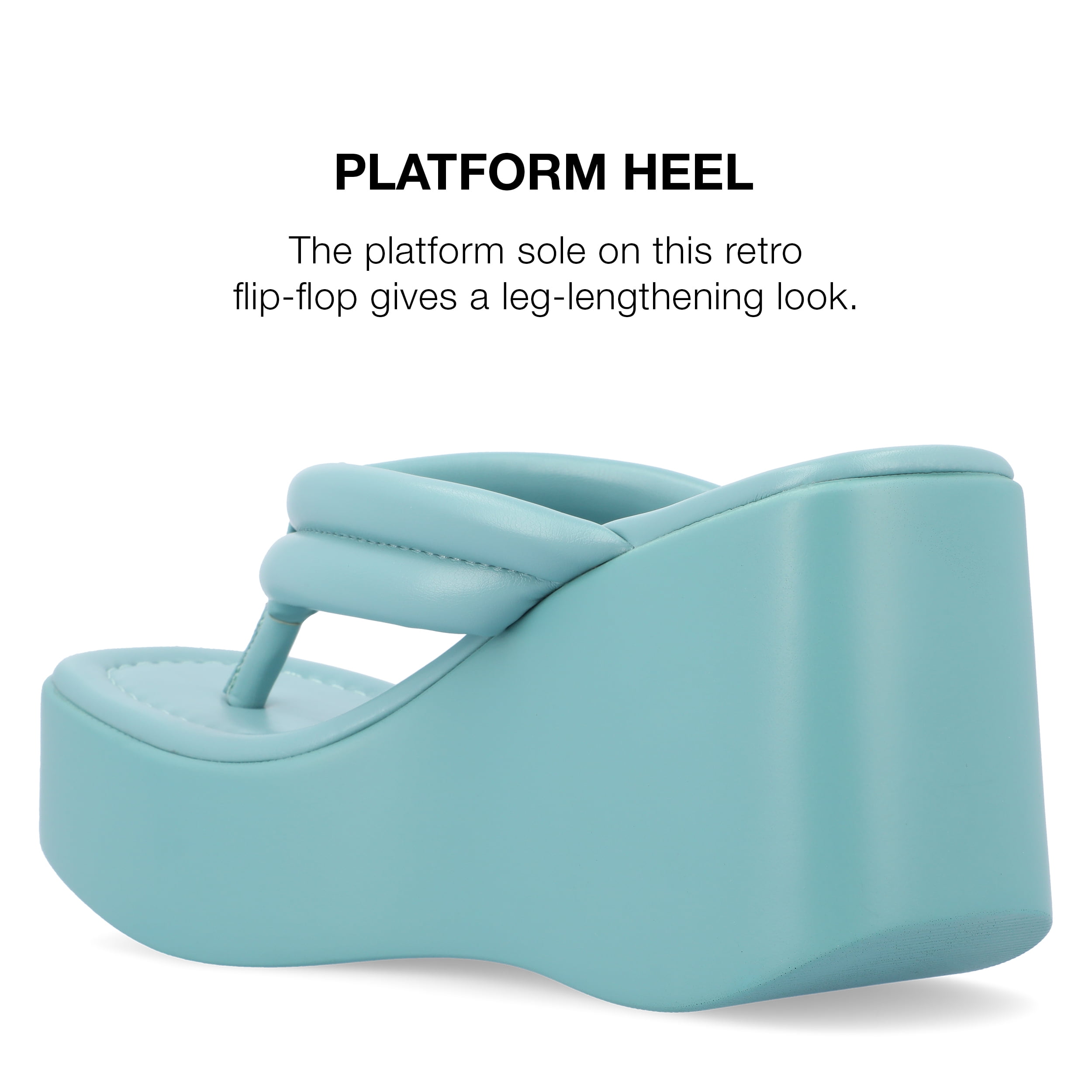 Journee Collection Womens Shareene Tru Comfort Foam Slip On Platform Wedge Sandals