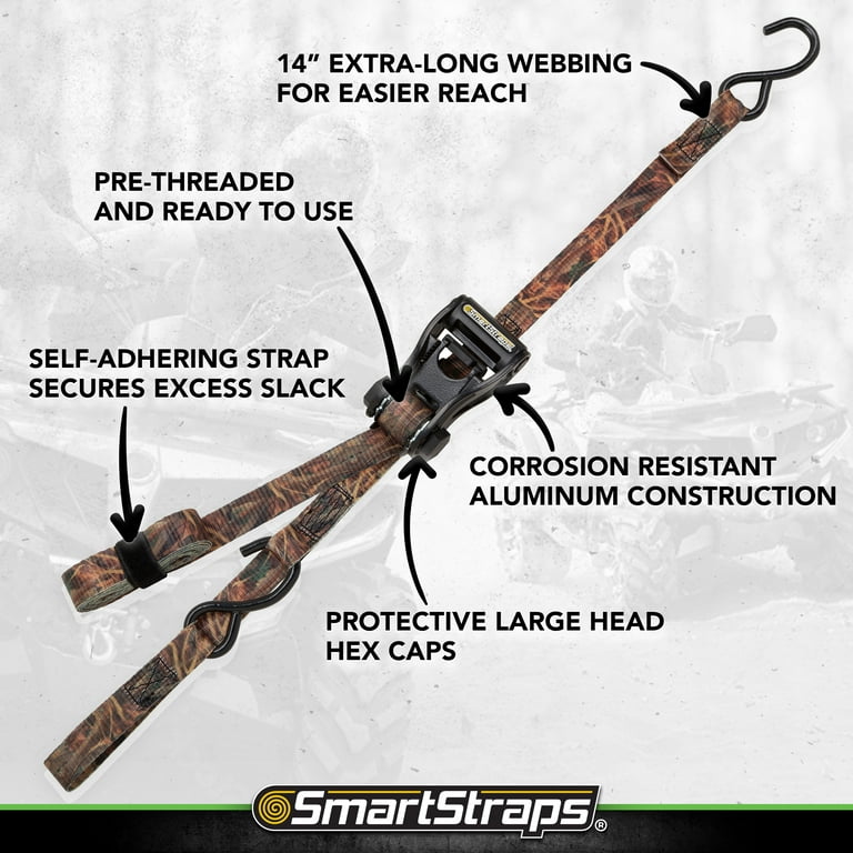 Stanley 1 In. X 10 Ft. Ratchet Straps / 900 Lb. Break Strength (4-Pack) - Brand Merchant