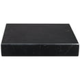 thumbnail image 5 of 360 Lighting 8" Square x 1" High Pedestal Lamp Riser Black Marble Single Living Room Bedroom Bedside Nightstand House Office Home, 5 of 6