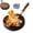 No Lid, variant on Japanese Cast Iron Wok, Hand Forged Uncoated Iron Pan, Non-stick Wok for Cooker Gas Stir Fry Pans Durable and Rust-Free