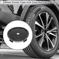 thumbnail image 2 of Unique Bargains 4 Pcs Wheel Center Caps Hub Caps Rim Center Caps 2.76" 2.95" Wheel Caps Hubcap Center Covers Black Plastic 4 Clips, 2 of 6