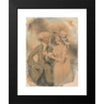 thumbnail image 2 of John Downman 19x24 Black Modern Framed Museum Art Print Titled - John Edwin and Mrs. Mary Wells as Lingo and Cowslip in ‘The Agreeable Surprise’ (1787), 2 of 5