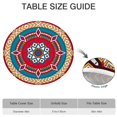 thumbnail image 6 of Ethnic Inspired Symmetrical Mandala Round Table Cover Waterproof Elastic Edge Windproof Tablecloth for Outdoor Use, 6 of 6