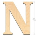 thumbnail image 4 of 6 Inch Wooden Letter N Ready for Painting or Decorating, 4 of 4