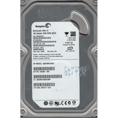 ST3160815AS, 5RX, WU, PN 9CY132-785, FW HPG1, Seagate 160GB SATA 3.5 Hard Drive