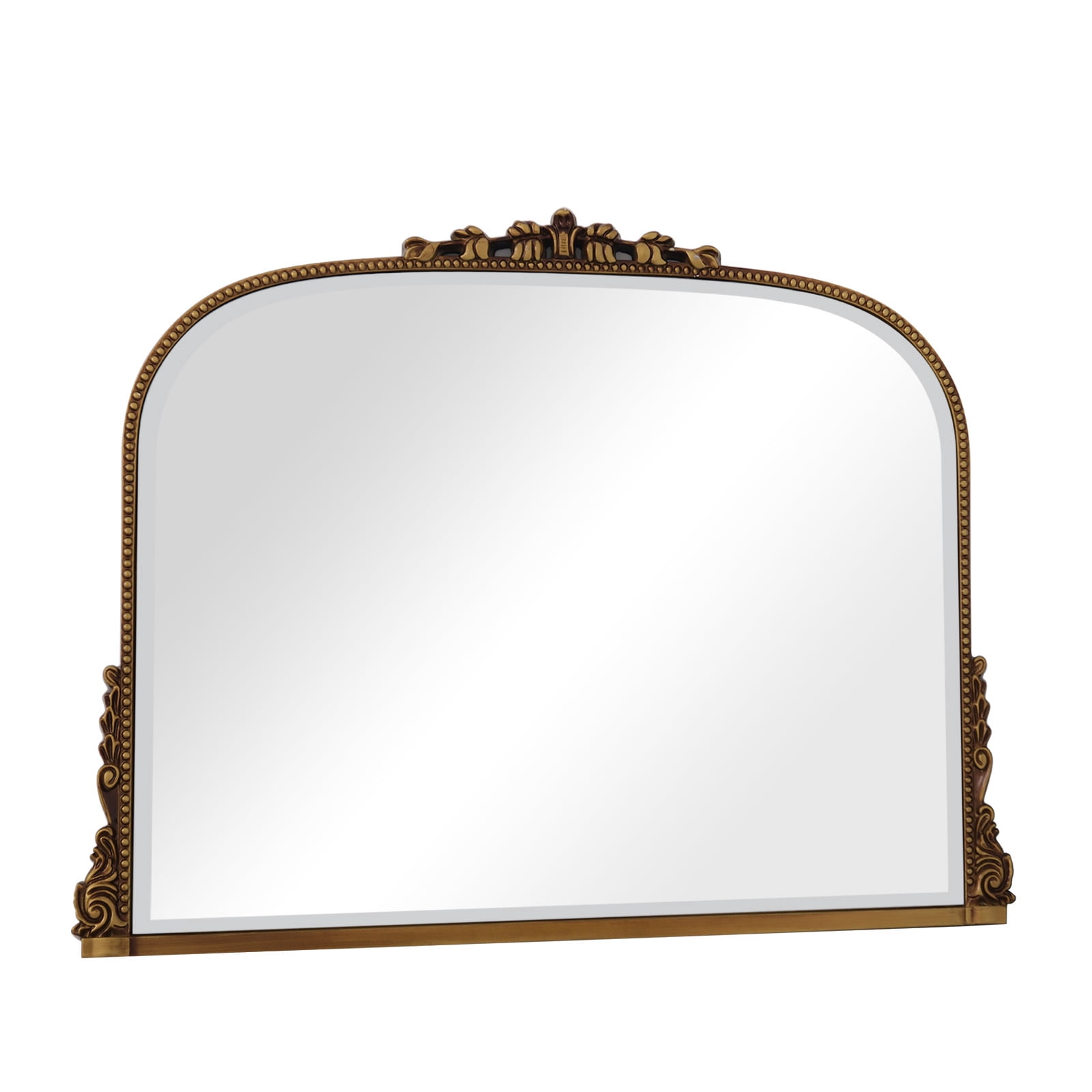 BEAUTYPEAK 36"x27" Vintage Bathroom Mirror Baroque Style Decorative Vanity Mirror Wall Mounted, Antique Gold