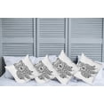 thumbnail image 2 of Ambesonne Tribal Throw Pillow Cover 4 Pack, Native America Wolf Head, 18", White and Black, 2 of 5