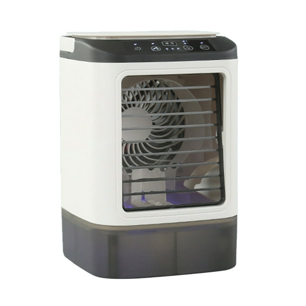 Mini Enfriador Aire Refrigeración Por Aire Acondicionado Humidificador Aire Acondicionado Portátil Enfriador Aire Evaporativo (doble Pulverización) Doble Pulverización Mejorada Con Caja Hielo