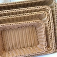 thumbnail image 2 of Wicker Bread Baskets of 12 Inch, Handmade Woven Pantry Organizer, Tabletop Food Serving Baskets for Fruits, Vegetables and Snacks Tray, Restaurant, Hotel Serving Basket, Brown, 2 of 8