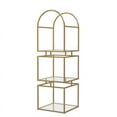 thumbnail image 4 of Furniture of America Finni Modern Metal 3-Tier Bookcase in Gold Coating, 4 of 6