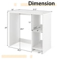 thumbnail image 3 of Resenkos 31.5 Inch Modern Home Office Desk with 2 Compartments-White, Home Office Desks, Gaming Computer Desks for Study,Working,Writing, 3 of 7