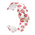 thumbnail image 1 of YOPTOP pour Samsung Galaxy Watch Bracelet de Sport en Silicone Doux de Remplacement Actif, Léopard Brun, Lèvres Rouges, 1 of 5
